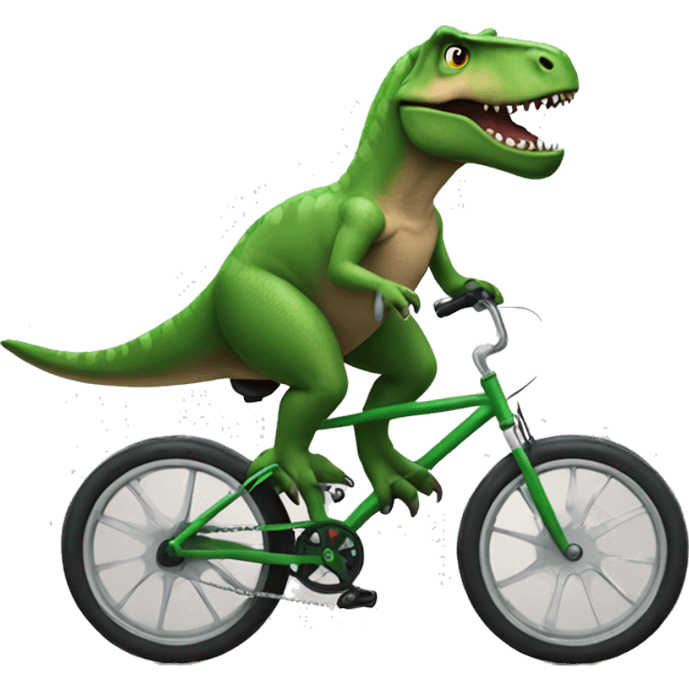 trex on bike  emoji