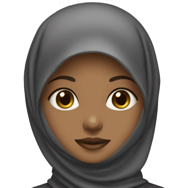 Brown girl wearing hijab and face veil  emoji