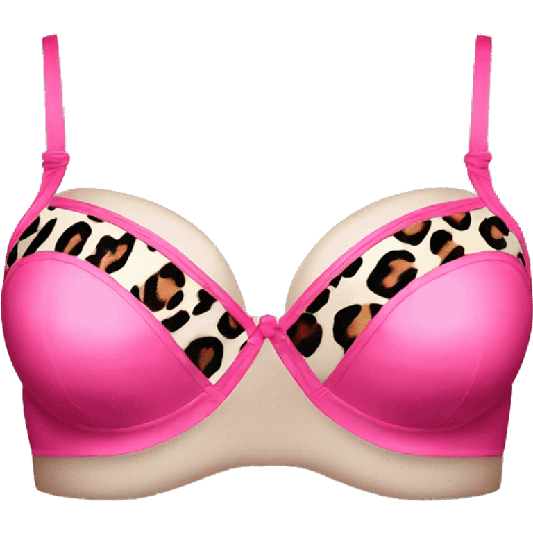 pink leopard print bra emoji