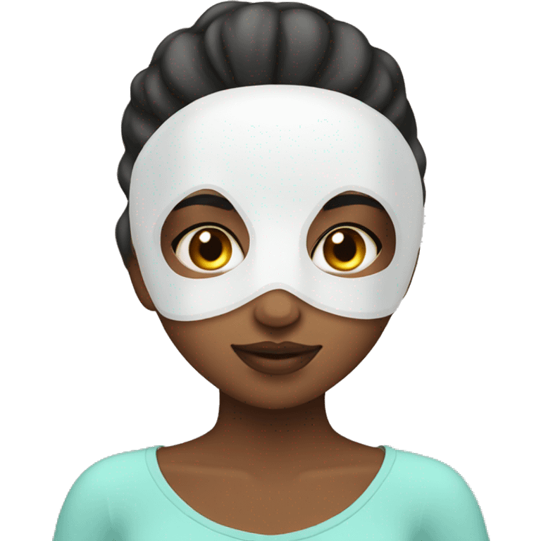 the girl with the beauty mask on her face emoji