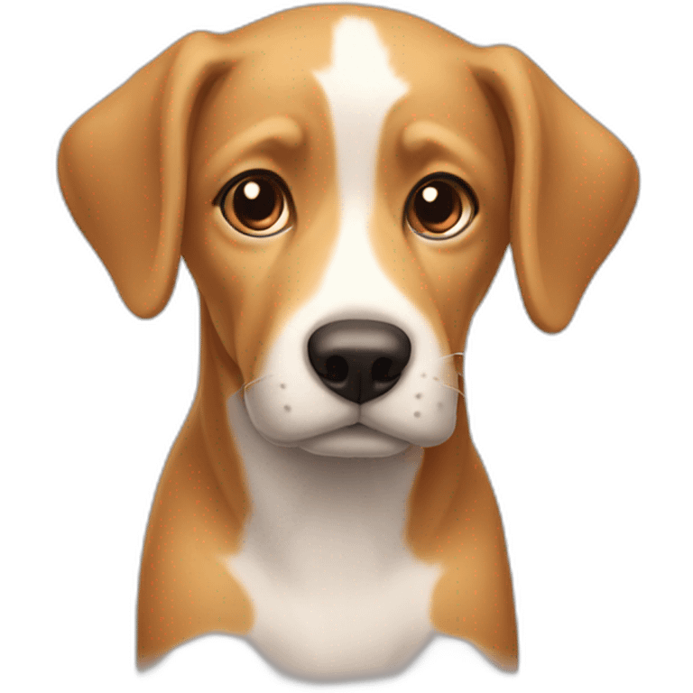 Chien sur un chat emoji