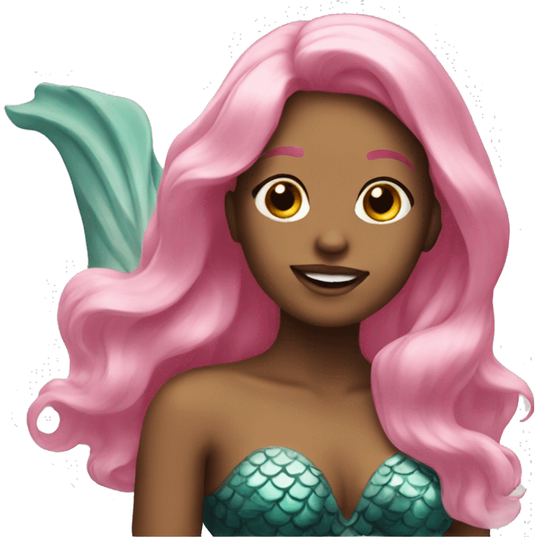 Mermaid with pink hair emoji