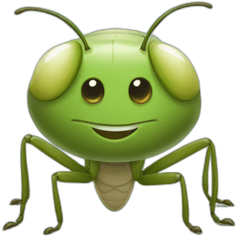 cute Anthropomorphic cricket emoji