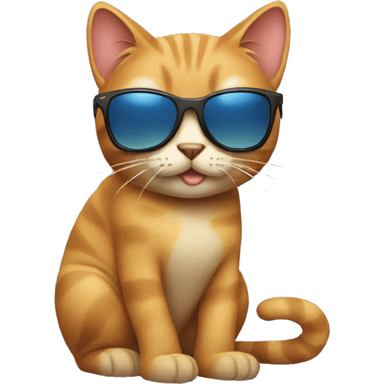 Cat with sunglasses emoji