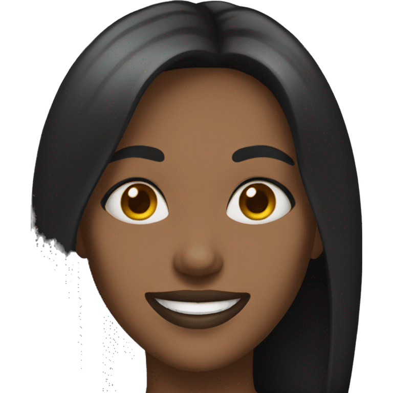 Woman black smile emoji