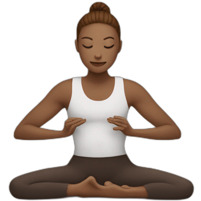 yoga drinking coffee emoji