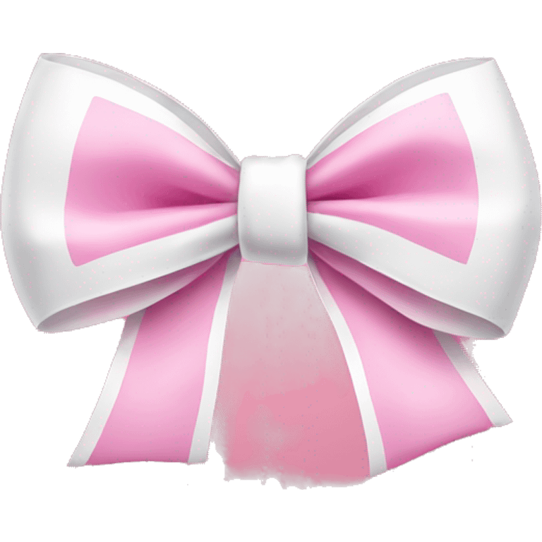 Pink and white bow emoji