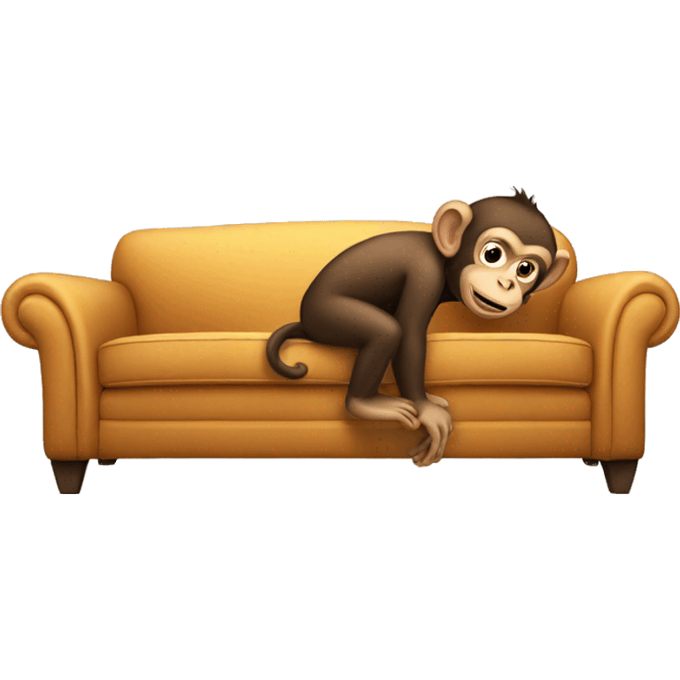 Monkey boy climbing couch emoji