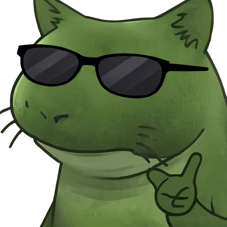 Cat with sunglasses emoji