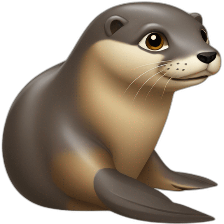 Une loutre sur une phanter emoji