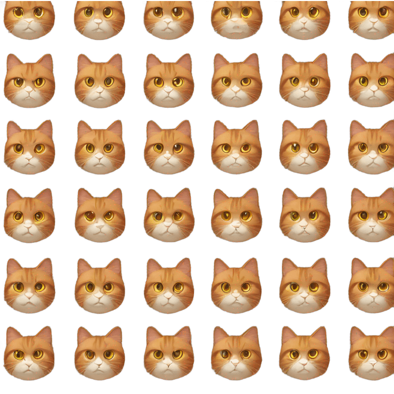 Orange Siberian cat emoji