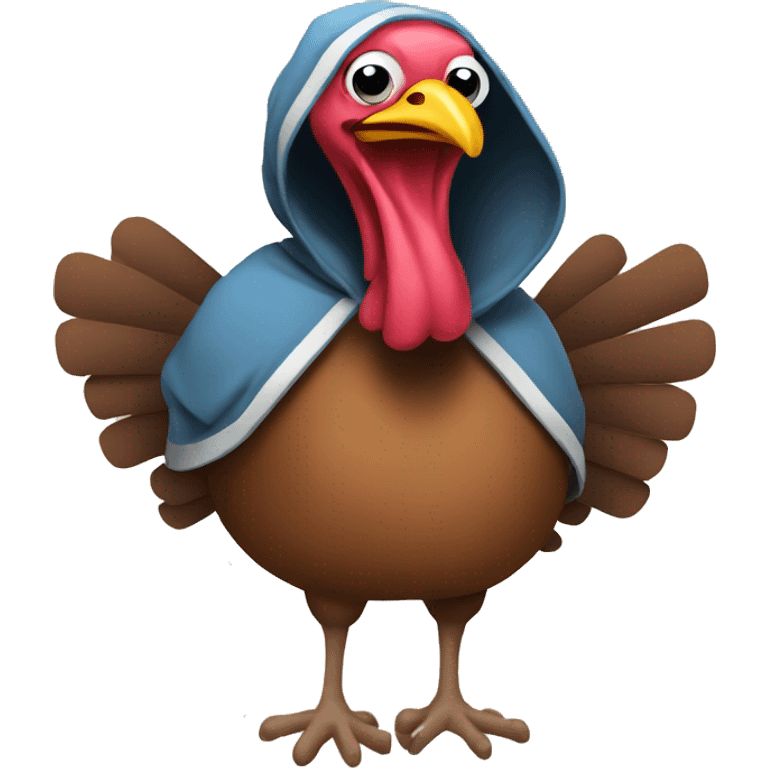 Turkey wearing a hoodie  emoji