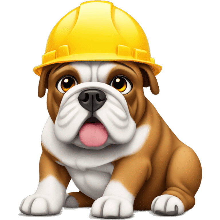 english bulldog construction site emoji