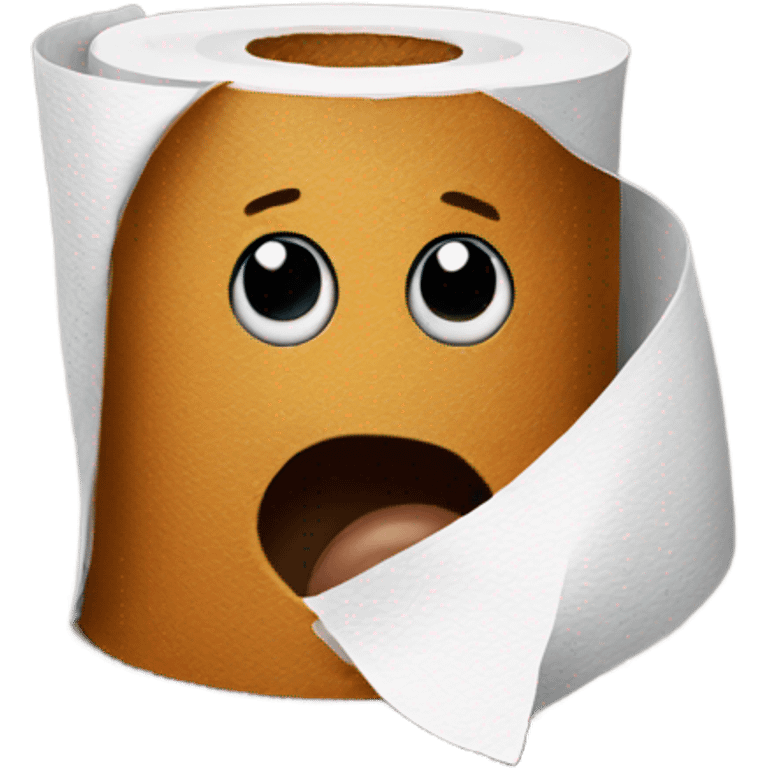 Poop emoji with toilet paper emoji