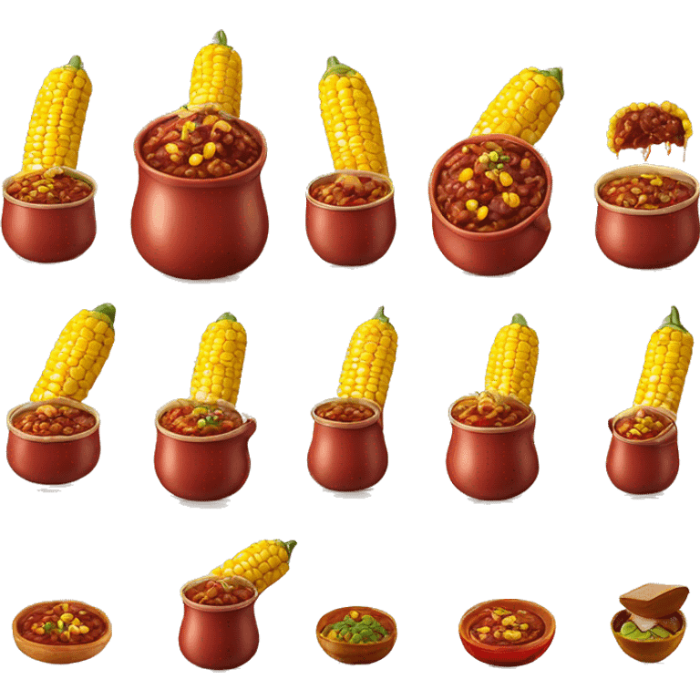 Chili Con carne with corn and kidney beans emoji