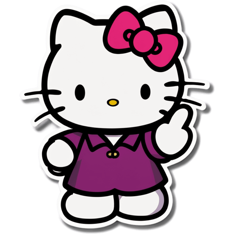 hello kitty flipping you off emoji