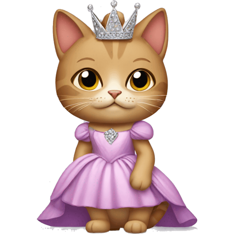 Cat wearing a princess dress emoji