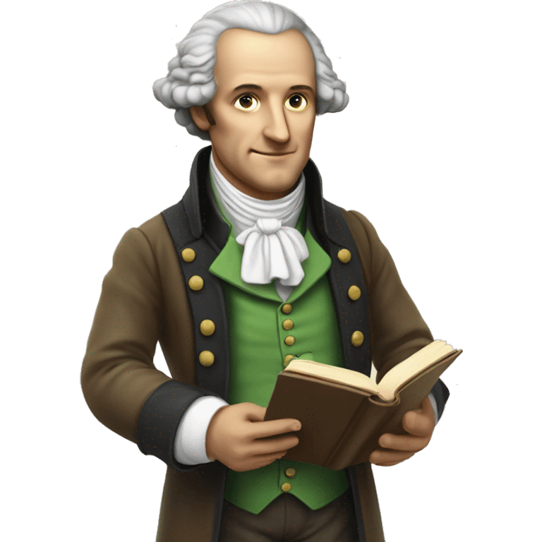 Goethe holds a book in his hand emoji