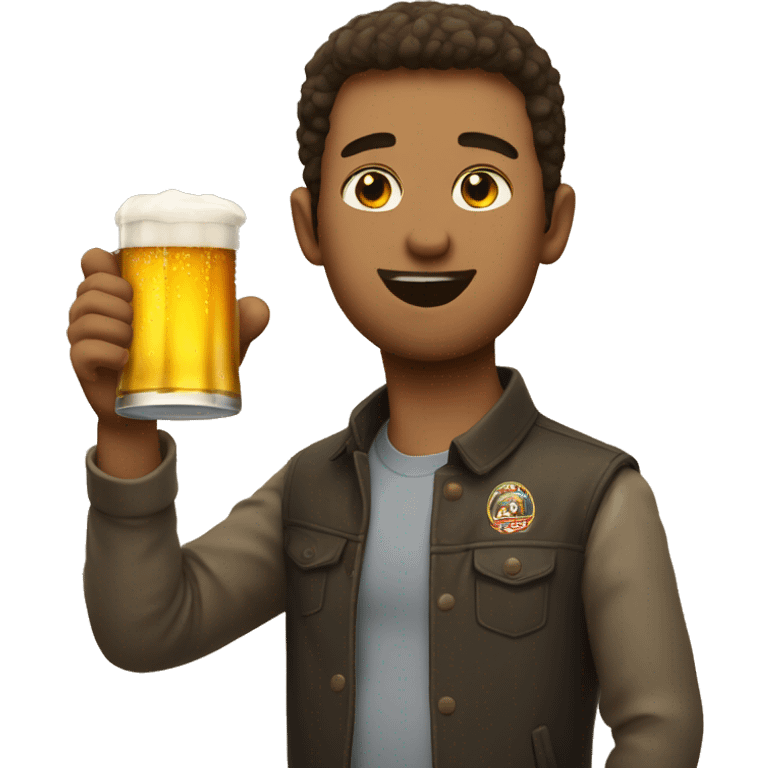 Me drinking beer emoji