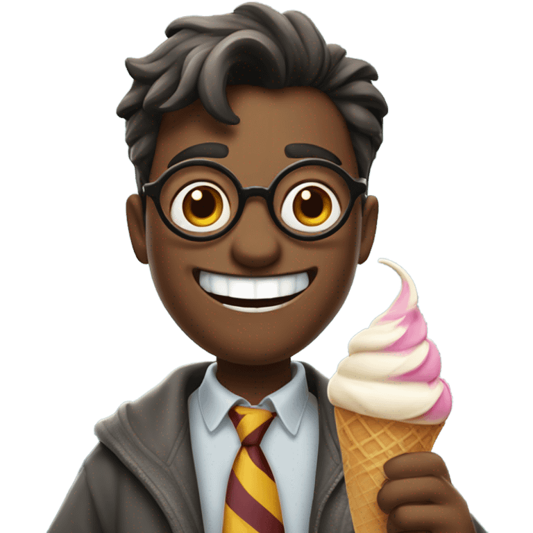 Harry Potter eating ice cream  emoji