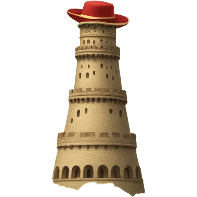 hat on tower emoji