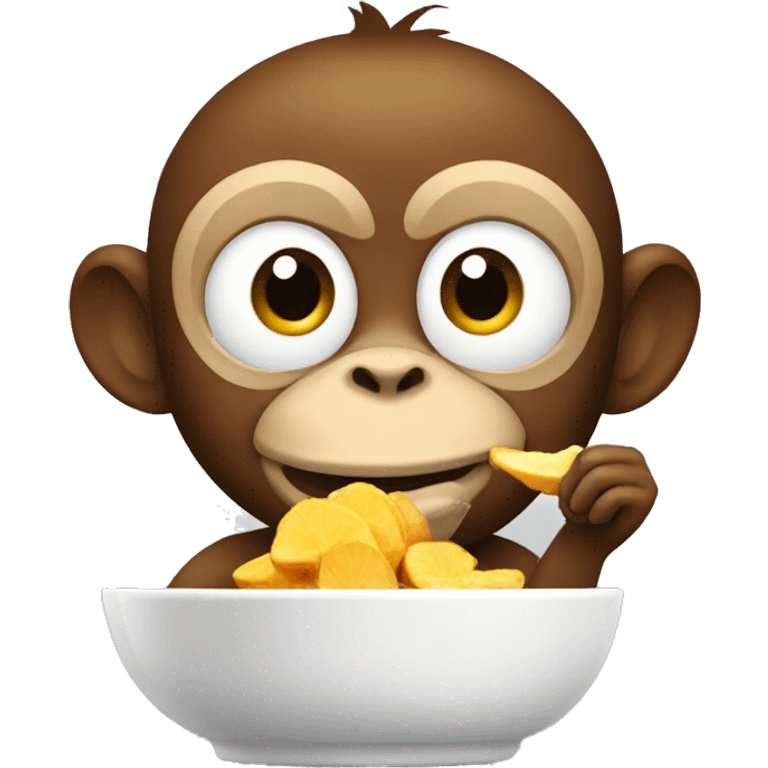 monkey eating ginger emoji