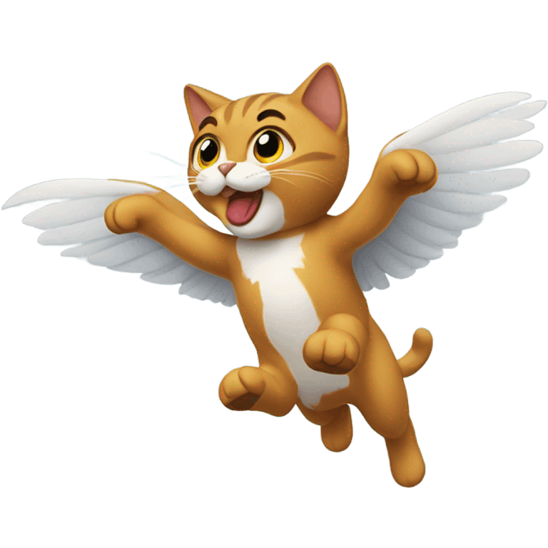 Flying cat emoji