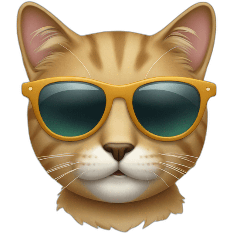 A cat with sunglasses  emoji