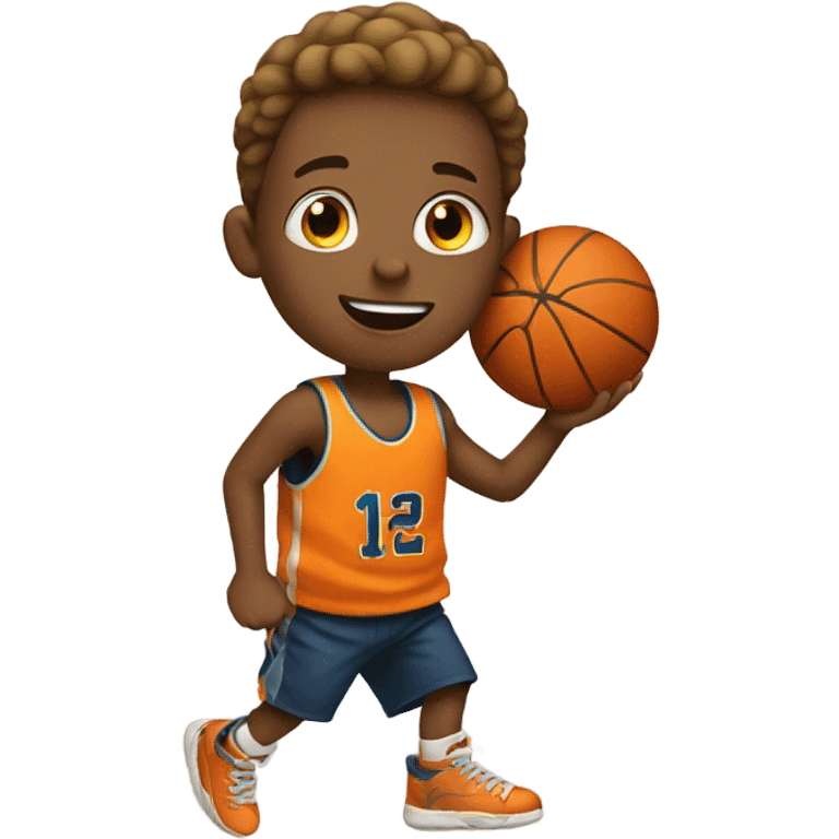 Boy playing basketball  emoji