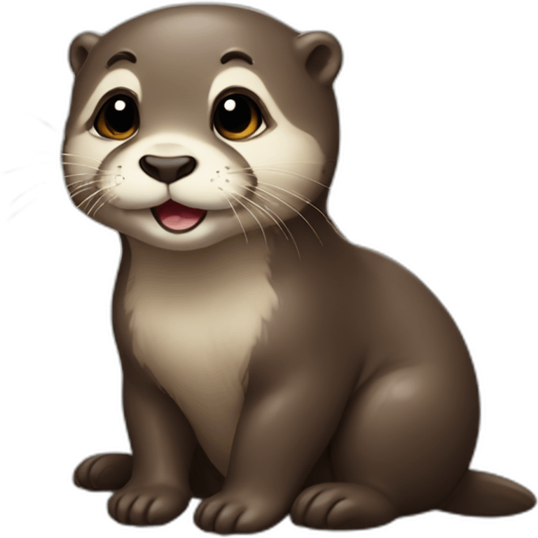 holy cute otter emoji