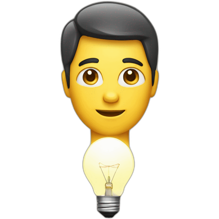 Person with an illuminated lightbulb above their head emoji