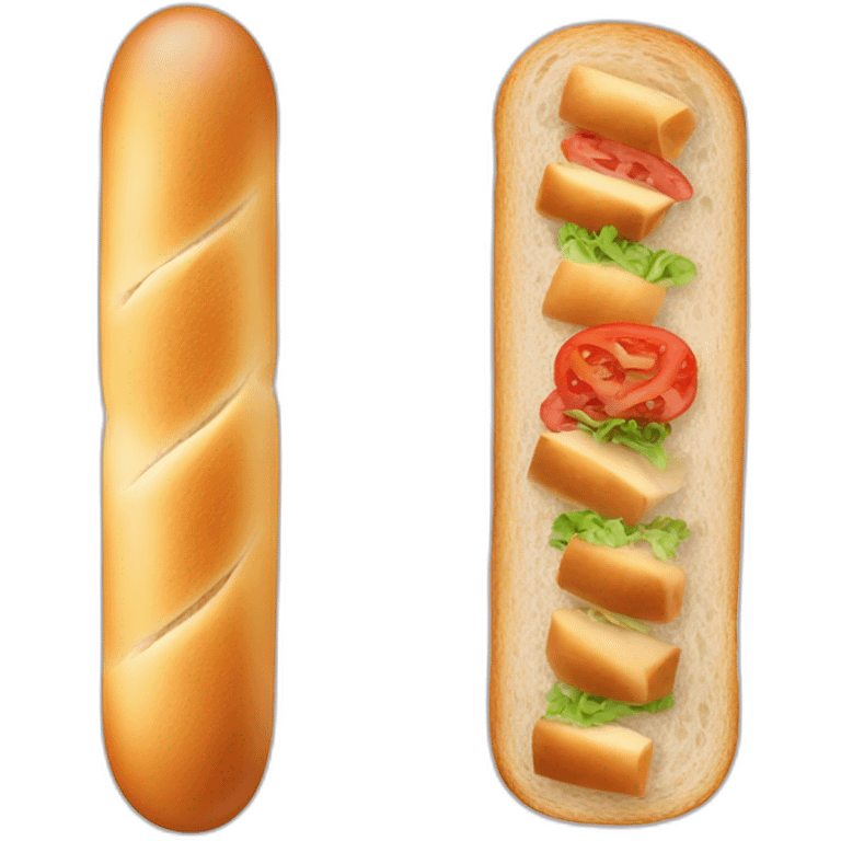 An Infinite baguette sandwich emoji