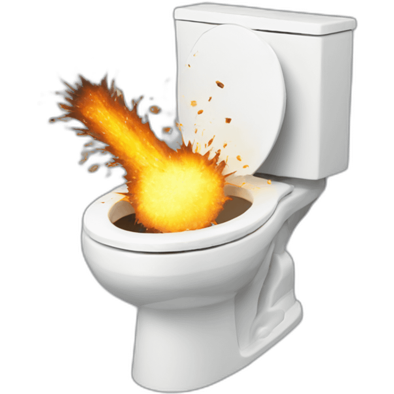 exploding toilet emoji