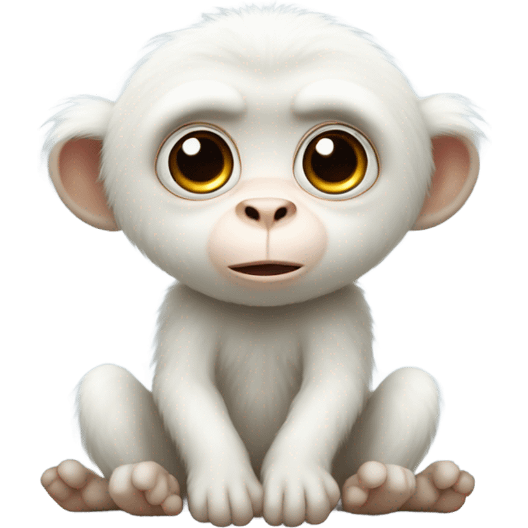 White cute monkey emoji