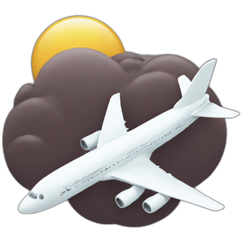 airplane flying over the world emoji