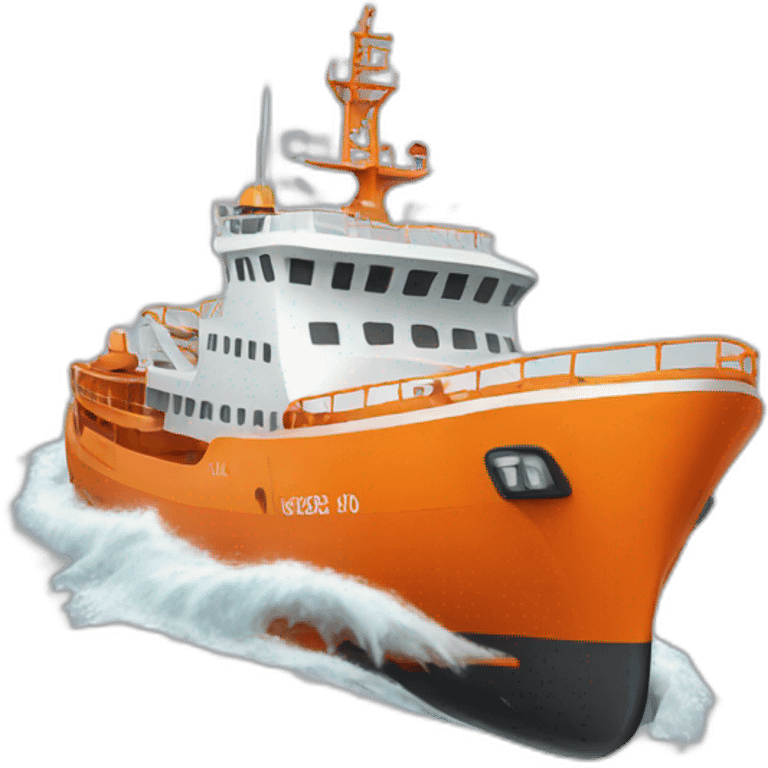 orange rescue ship emoji