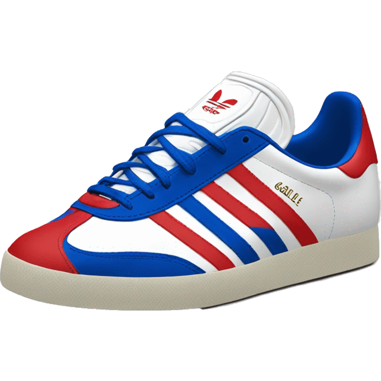 Adidas gazelle red white blue emoji