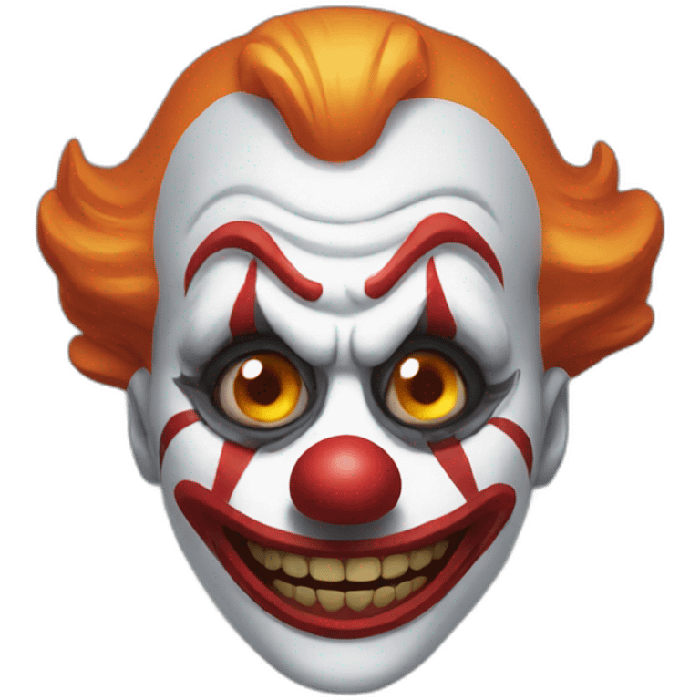 Scary clown emoji