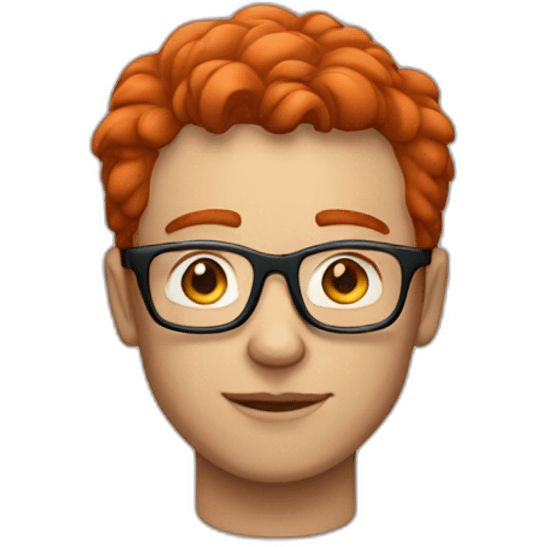 man red hair glasses emoji