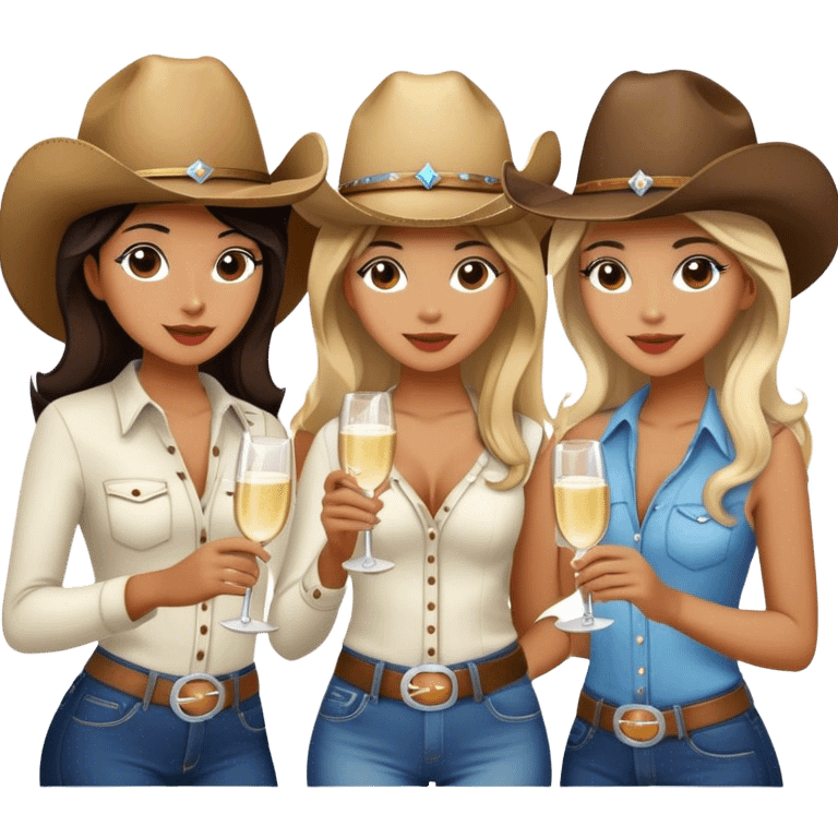 2 country girls partying  emoji