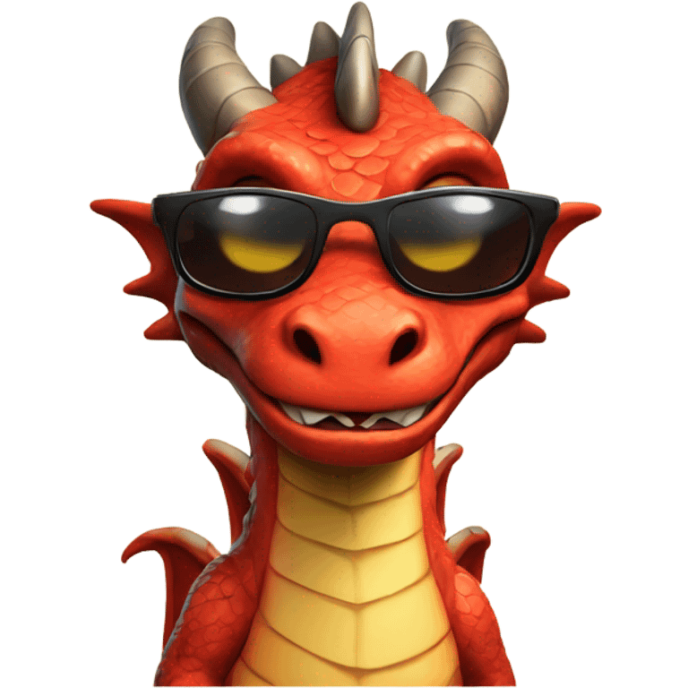 Dragon with sunglasses  emoji