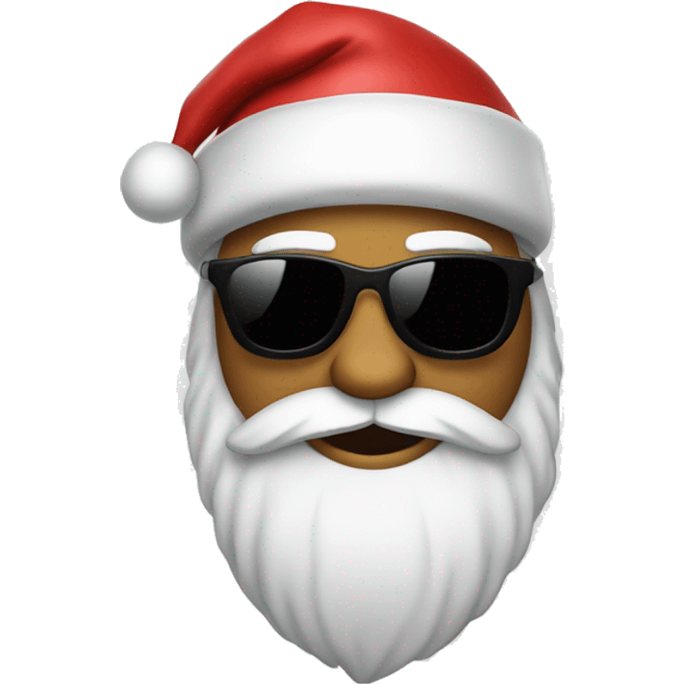 Santa with sunglasses  emoji