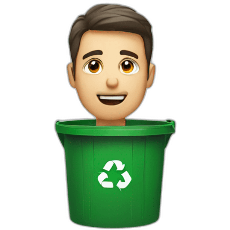 A man in the bin emoji