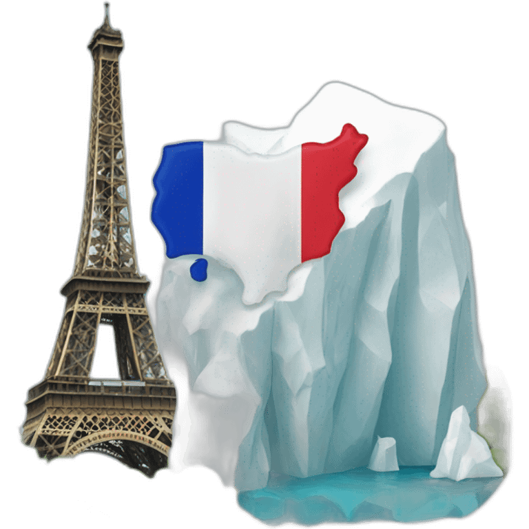 France with iceberg  emoji