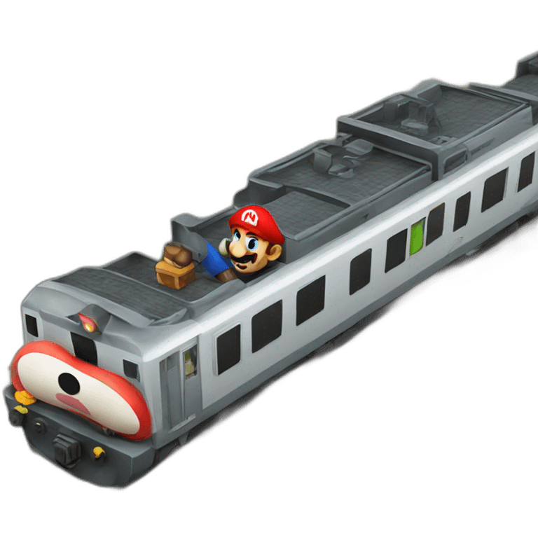 A Train disguised as Mario Bros emoji