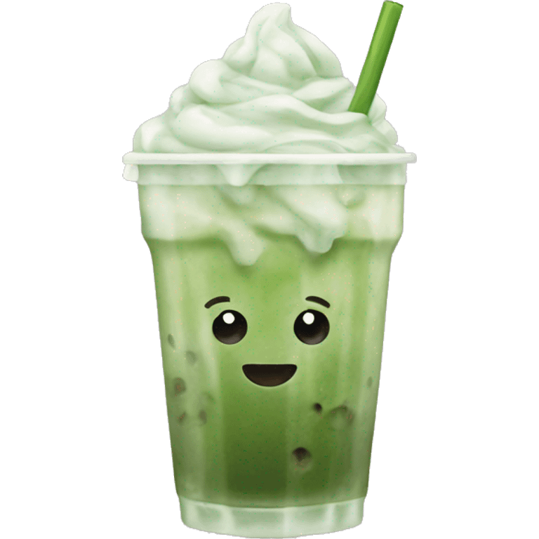 iced matcha latte  emoji