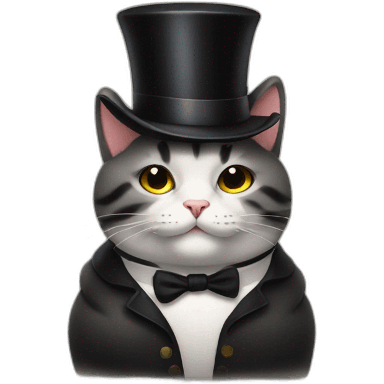 tubby cat with a top hat emoji