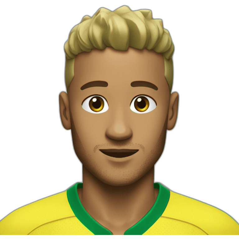 neymar wearing a yellow shirt with green collar emoji