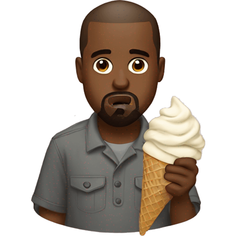 Kanye west eating ice cream emoji