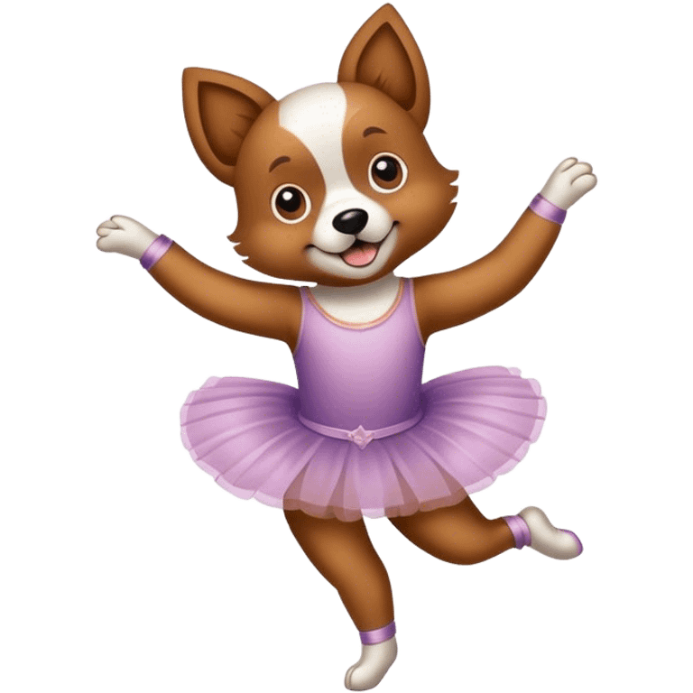 a dog dancing ballet emoji